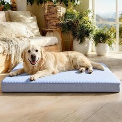 LFC PETS Cooling Orthopedic Dog Bed with Removable Cover, Blue, XX-Large