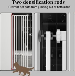 WAOWAO Extra Tall Adjustable Metal Pressure Mounted Dog & Cat Gate, 42-in, White slide 2 of 6
