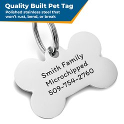 GoTags Badge Personalized Stainless Steel Dog & Cat ID Tag, Gold, Regular slide 2 of 6