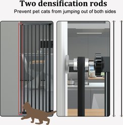 WAOWAO Adjustable Metal Pressure Mounted Dog & Cat Gate, 36-in, Black slide 2 of 6