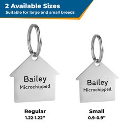 GoTags House Personalized Stainless Steel Dog & Cat ID Tag, Gold, Small slide 2 of 6