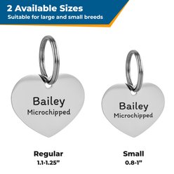 GoTags Heart Personalized Stainless Steel Dog & Cat ID Tag, Gold, Small slide 2 of 6