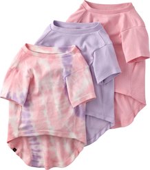 Pet Passion Toby II-The Extra Perfect Dog Tee Shirt, 3 count, Pink Tie Dye, XX-Small