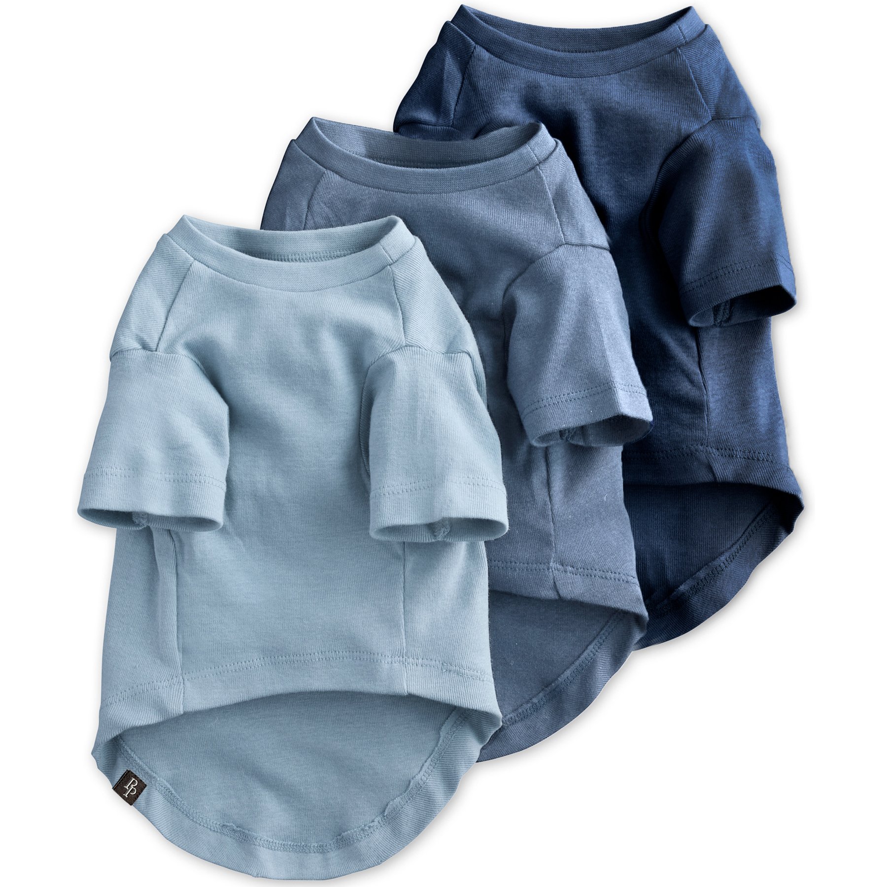 Pet Passion Toby II-The Extra Perfect Dog Tee Shirt, 3 count, Navy Ombre, X-Small