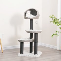 Petpals 50-in Faux Fur Cat Tree, Gray
