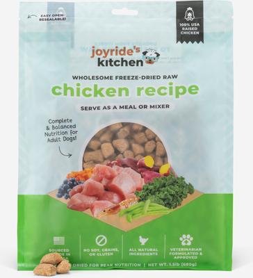 Joyride's Kitchen Wholesome Chicken Freeze-Dried Raw Dog Food, 1.5-lb bag
