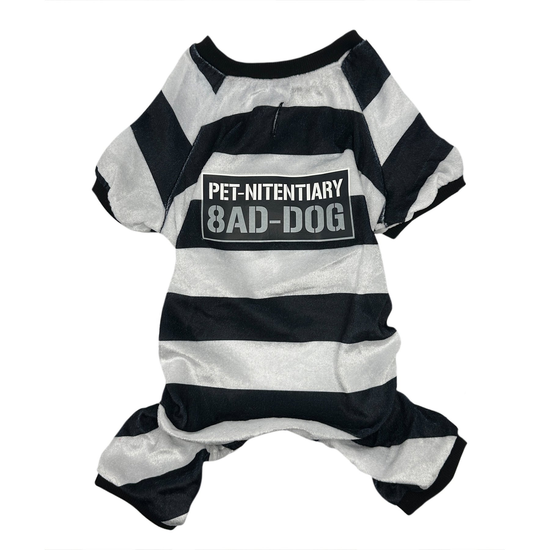 Pets First Prisoner Onesie Dog Costume, Black/White, Medium