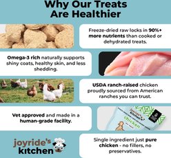 Joyride's Kitchen Premium All Natural Raw Chicken Freeze-Dried Dog Treats, 3-oz bag slide 2 of 6