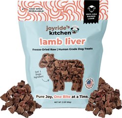 Joyride's Kitchen Premium All Natural Raw Lamb Liver Freeze-Dried Dog Treats, 3-oz bag