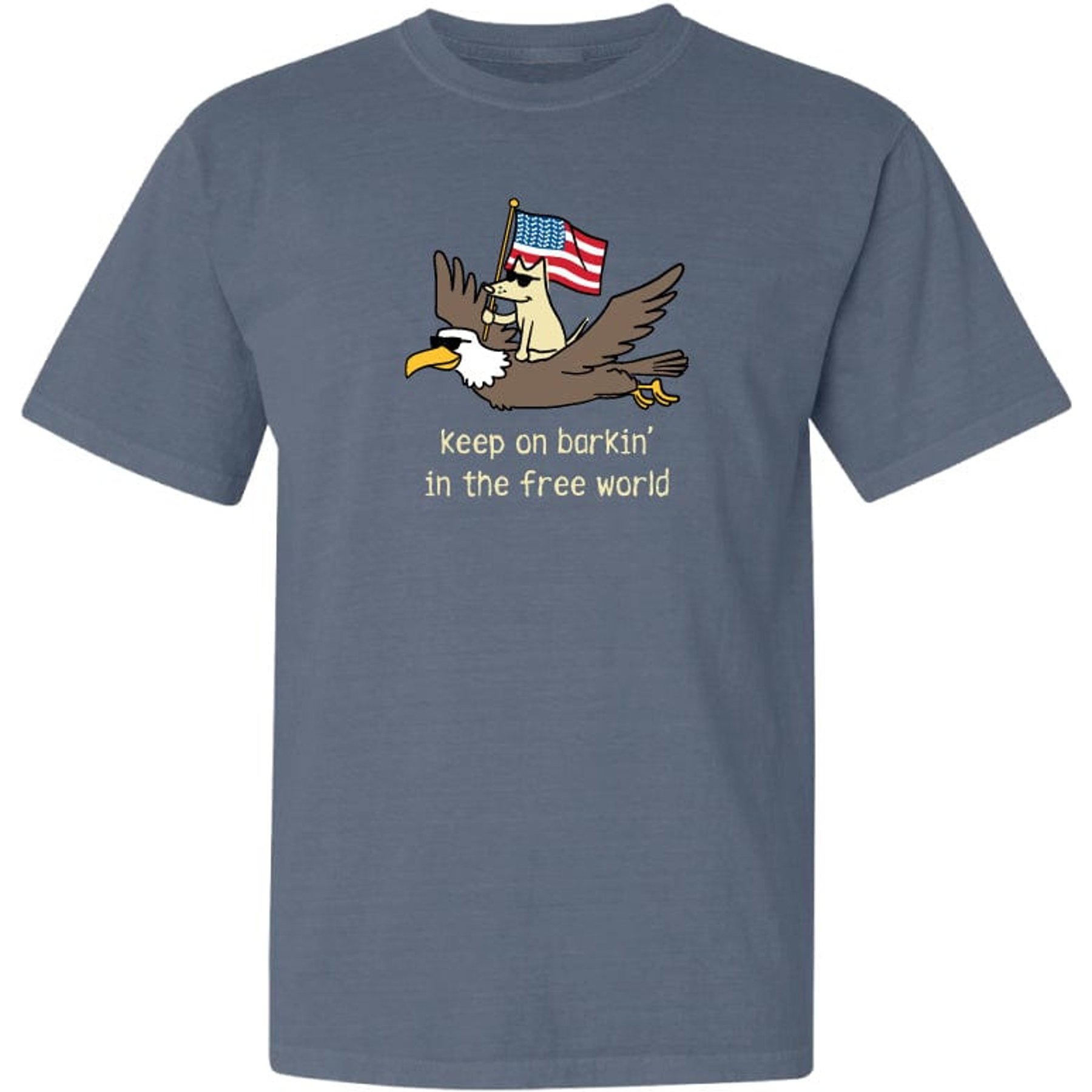Teddy the Dog Keep on Barkin Classic Tee, Bluestone, X-Large, T-Shirt