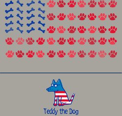 Teddy the Dog Paws for USA Classic Tee, Pebble, XXX-Large, T-Shirt slide 2 of 2