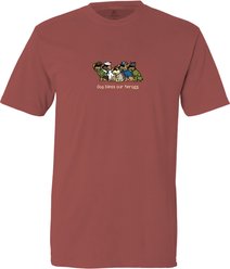 Teddy the Dog Dog Bless Our Heroes Classic Tee, Fire Brick, XXX-Large, T-Shirt