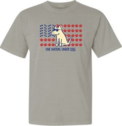 Teddy the Dog One Nation Under Dog Classic Tee, Pebble, XXX-Large, T-Shirt