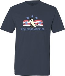 Teddy the Dog Dog Bless America Classic Tee, Midnight Dream, X-Small, T-Shirt