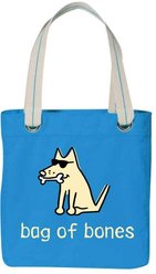Teddy the Dog Bag of Bones Canvas Tote
