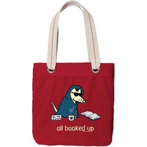 Teddy the Dog All Booked Up Canvas Tote