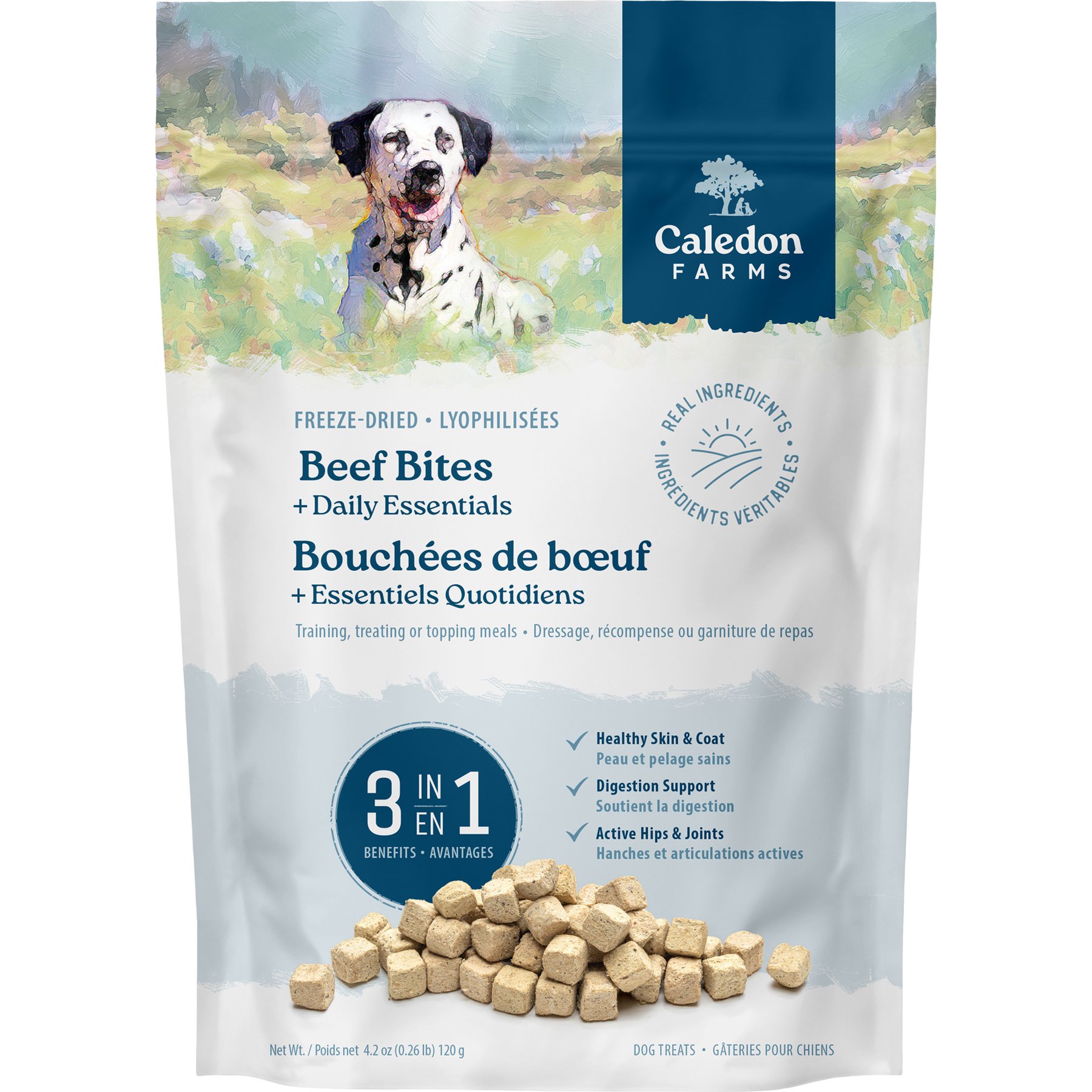 Caledon Farms Beef Bites Plus Freeze-Dried Dog Treats, 4.2-oz bag