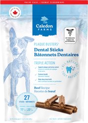 Caledon Farms Plaque Busters Beef Dental Dog Treats, 27 count