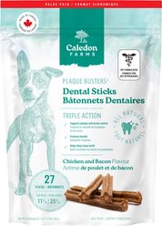 Caledon Farms Plaque Busters Chicken & Bacon Dental Dog Treats, 27 count