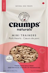 Crumps' Naturals Mini Trainers Freeze-Dried Pork Hearts Dog Treats, 4.05-oz bag