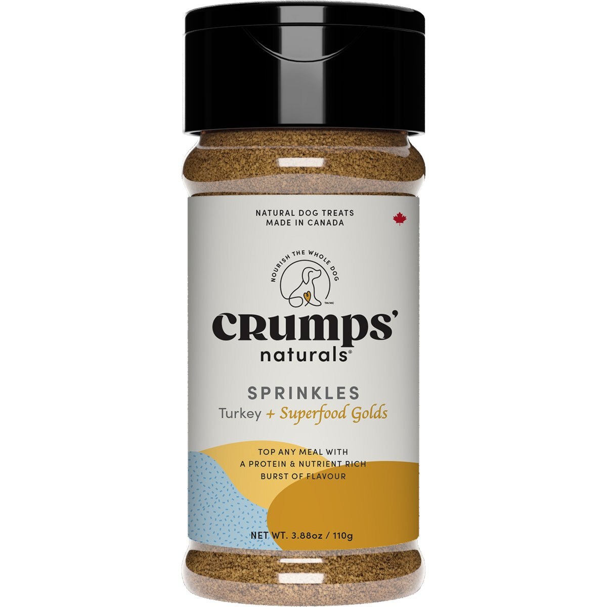 Crumps' Naturals Superfood Sprinkles Turkey Gold Dog Food Topper, 3.88-oz jar