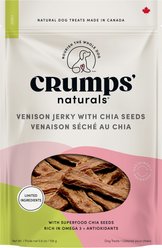 Crumps' Naturals Venison Jerky with Chia Seeds Dog Treats, 5.6-oz bag