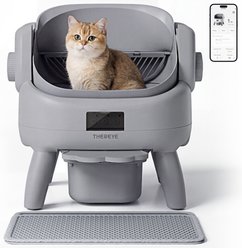 Thereye Open Top Smart Self-Cleaning App Control Automatic Cat Litter Box, Gray