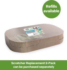 allforpaws Lifestyle 4 Pets Runway Scratcher Cat Toy with Catnip, White, 17.7 x 12.6 x 2.36-in slide 2 of 6