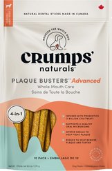 Crumps' Naturals Plaque Busters Advanced Whole Mouth Care Probiotics Dog Dental Sticks, 10 count