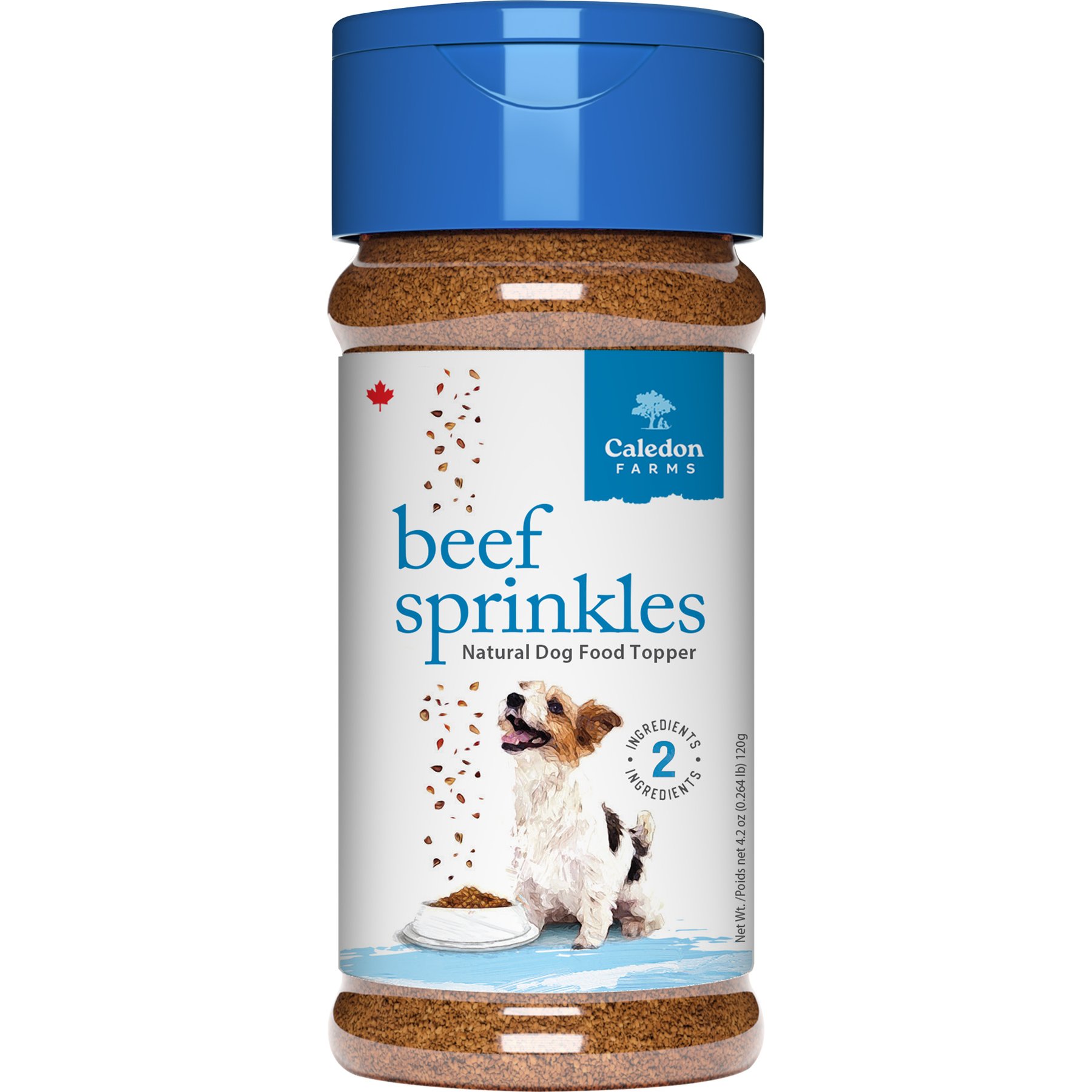 Caledon Farms Natural Beef Sprinkles Dog Food Topper, 4.2-oz jar