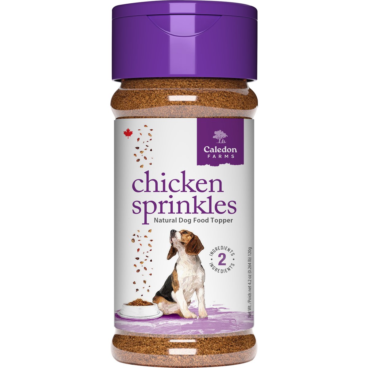 Caledon Farms Natural Chicken Sprinkles Dog Food Topper, 4.2-oz jar