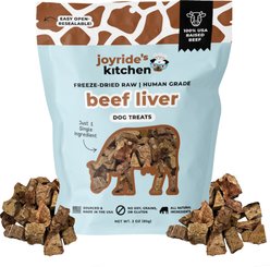 Joyride's Kitchen Premium All Natural Raw Beef Liver Freeze-Dried Dog Treats, 3-oz bag