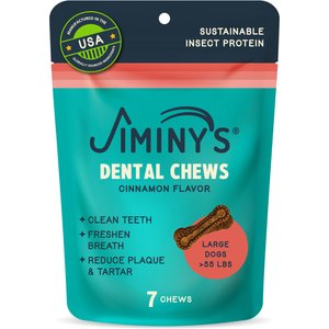 Jiminy's Dog Dental Chew Treat, Large, 7 count
