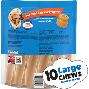Busy Bone Peanut Butter Flavor Long-Lasting Chew Dog Treats, 10 count pouch