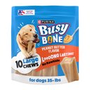 Busy Bone Peanut Butter Flavor Long-Lasting Chew Dog Treats, 10 count pouch