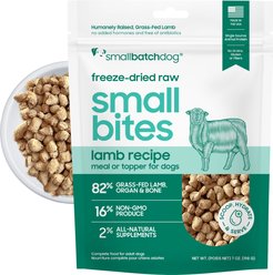 Smallbatch Pets Freeze-Dried Lamb Small Bites Dog Food, 7-oz bag