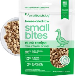 Smallbatch Pets Freeze-Dried Duck Small Bites Dog Food, 7-oz bag
