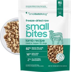 Smallbatch Pets Freeze-Dried Lamb Small Bites Dog Food, 19-oz bag