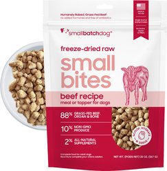 Smallbatch Pets Freeze-Dried Beef Small Bites Dog Food, 20-oz bag