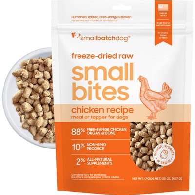 Smallbatch Pets Smallbatch Pets Freeze-Dried Chicken Small Bites Dog Food, 20-oz bag