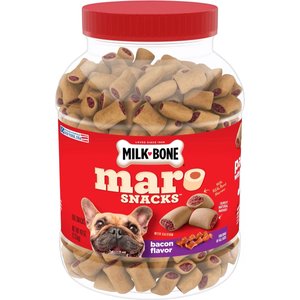 Milk-Bone MaroSnacks Bacon Flavored with Bone Marrow Small Dog Treats, 40-oz tub