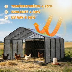 NonoPets Sun Shade Dog Kennel Playpen, Chicken Coop Cover Netting Cloth with Grommets, Black, 8 x 4-ft slide 2 of 9