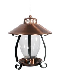 Panacea Copper-Finish Lantern Wild Bird Feeder, 4.75-lb