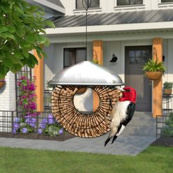 Panacea New Age Whole Peanut & Suet Ball Wreath Wild Bird Feeder with Weather Shield slide 2 of 3