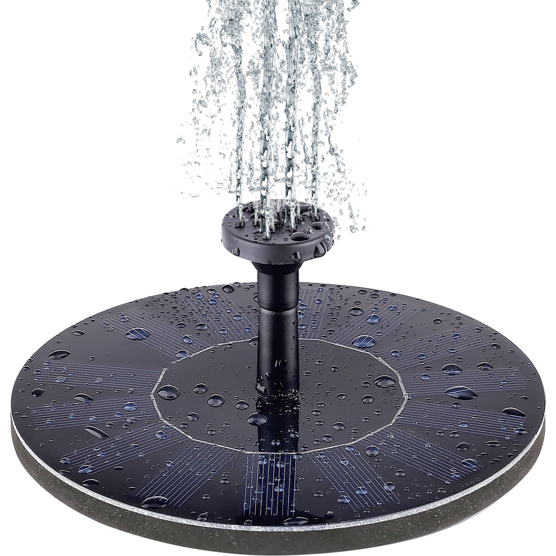 Panacea Solar Powered Fountain Bird Bath Pump with 4 Spray Nozzels