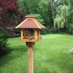 Panacea Coppertop Wood Gazebo Wild Bird Feeder, 10-lb slide 2 of 2