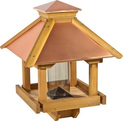 Panacea Coppertop Wood Gazebo Wild Bird Feeder, 10-lb