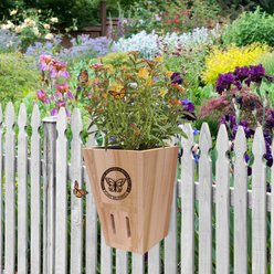 Panacea Combination Monarch Butterfly Shelter + Wood Planter with Soil Liner slide 2 of 2