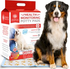 American Kennel Club Advanced Health Indicator Quick Dry Gel Puppy Training Pee Pads, Fresh Scented, 28 x 30-in, 50 count