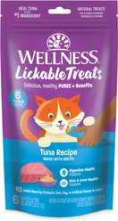 Wellness Lickable Treats Tuna Recipe Cat Treats, 0.4-oz pouch, pack of 6